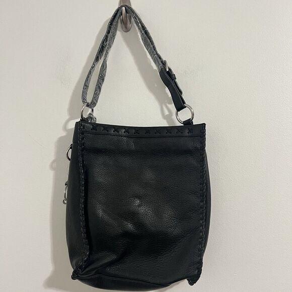 CHI by Falchi Purse Shoulder Bag Black Zebra Animal Print Leather Designer - Picture 3 of 10